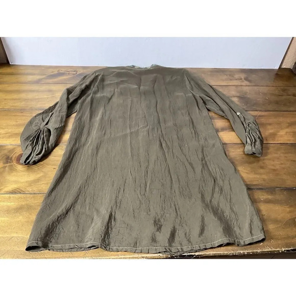 Johnny Was Joulette Olive Green Embroidered Tunic Size Small - Picture 10 of 12